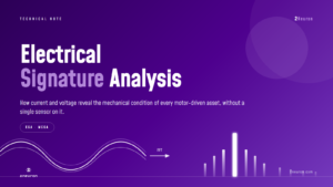 Electrical Signature Analysis cover: current signal turning into a frequency spectrum